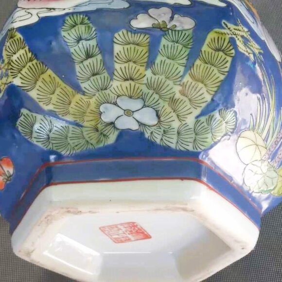 Stunning Antique Chinese Qing Yongzheng Marked Porcelain Horned Antelope handled - Picture 11 of 12